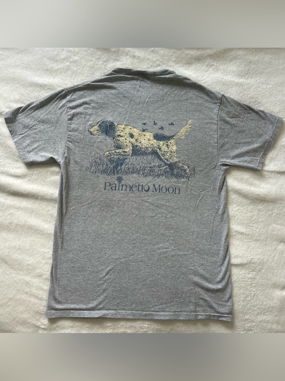 Palmetto Moon Dog Graphic Tee – Gray – Size Medium